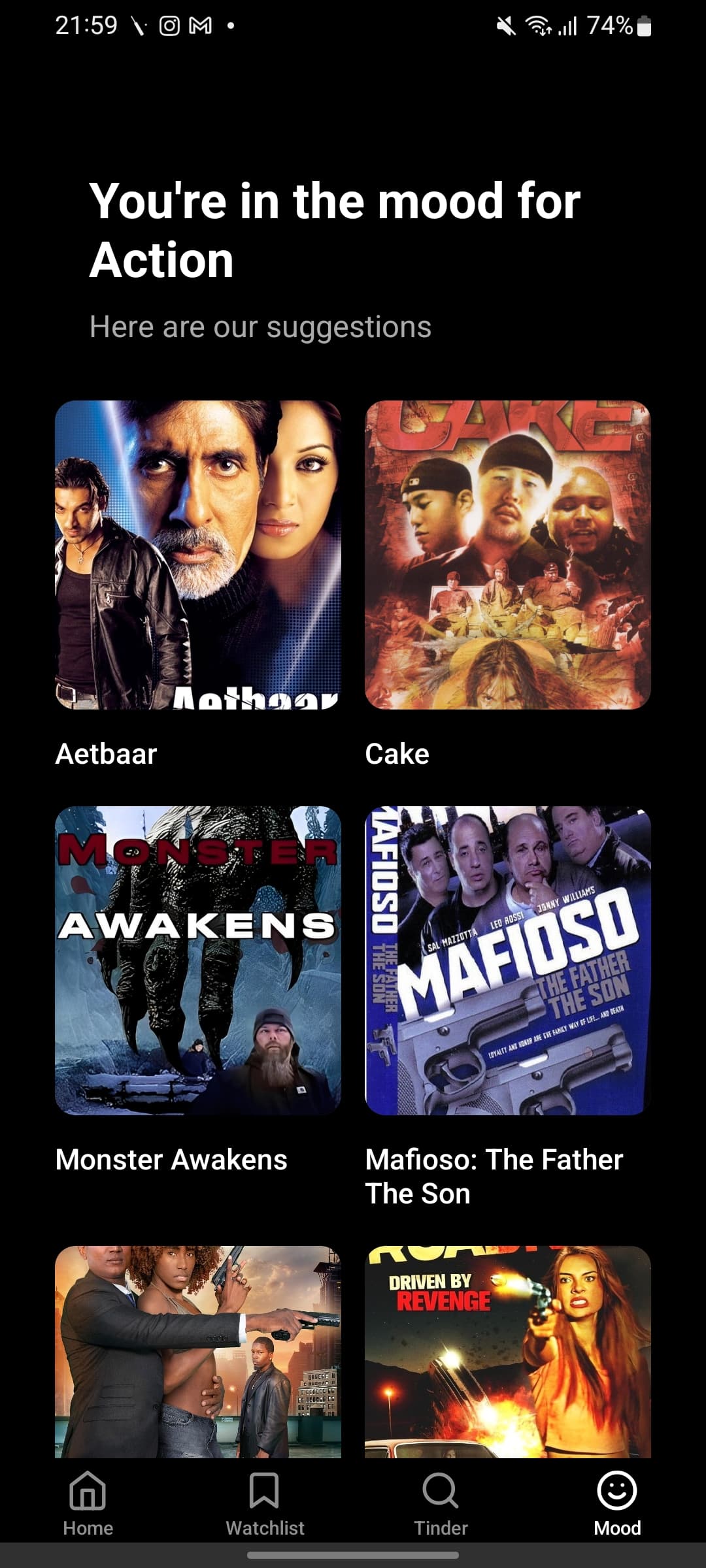 Curated home feed