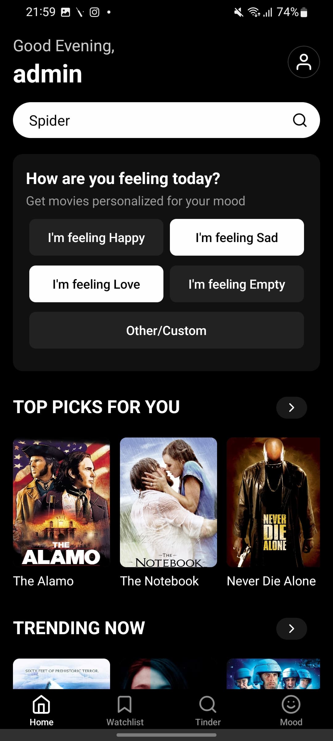 Mood-based AI